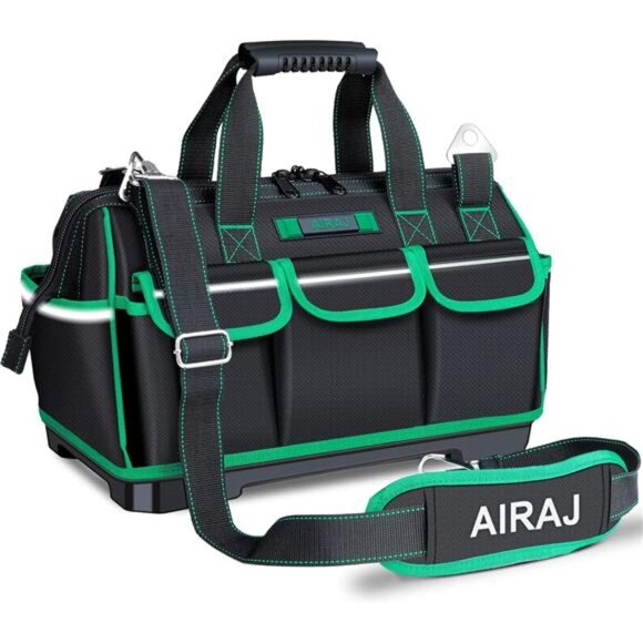 High-end Tool Bag,16 Inch Wide Mouth Tool Bag with Molded Hard bottom Base - Picture 1 of 7